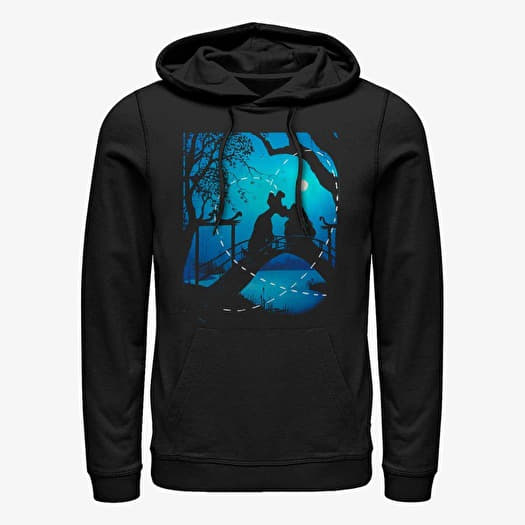 Majica Merch Disney Lady and the Tramp - Silhouette Love Unisex Hoodie Black