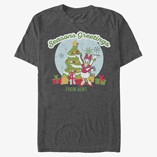 Majica Merch Disney Mickey Classic - Greetings From Aunt Unisex T-Shirt Dark Heather Grey