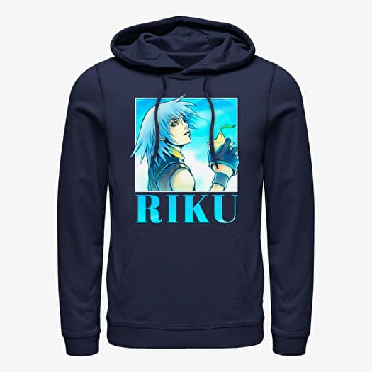 Pulóver Merch Disney Kingdom Hearts - Riku Heart Throb Unisex Hoodie Navy Blue