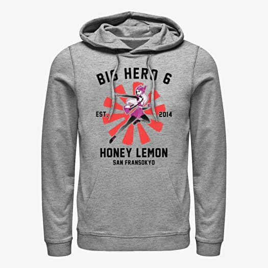 Mikina Merch Disney Big Hero 6 Movie - Honey Lemon Collegiate Unisex Hoodie Heather Grey