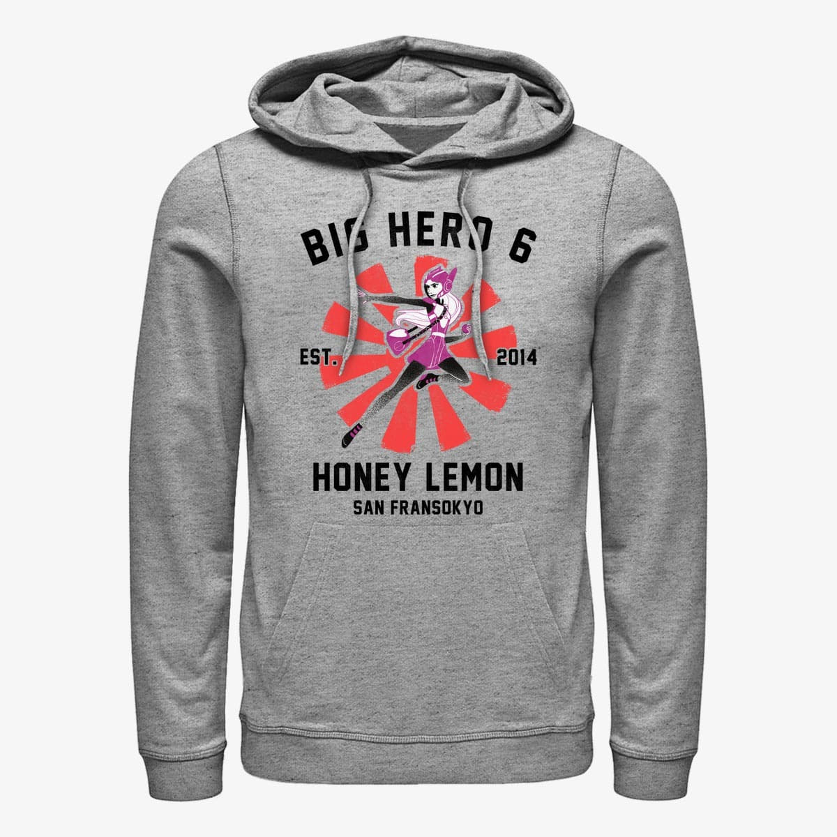 Толстовки та реглани Merch Disney Big Hero 6 Movie - Honey Lemon Collegiate Unisex Hoodie Heather Grey