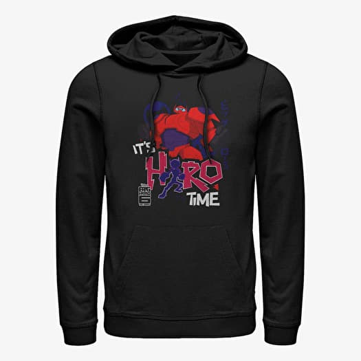 Mikina Merch Disney Big Hero 6 Series - Hero Time Baymax Unisex Hoodie Black