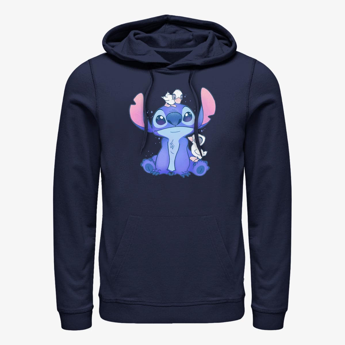 Hoodies and sweatshirts  Merch Disney Classics Lilo & Stitch - Cute Ducks Unisex Hoodie Navy Blue