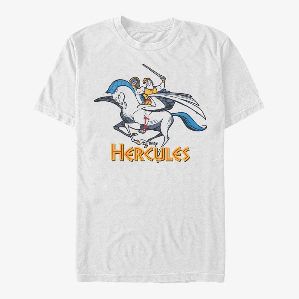 T-shirts Merch Disney Hercules - Woodcut Herc Unisex T-Shirt White