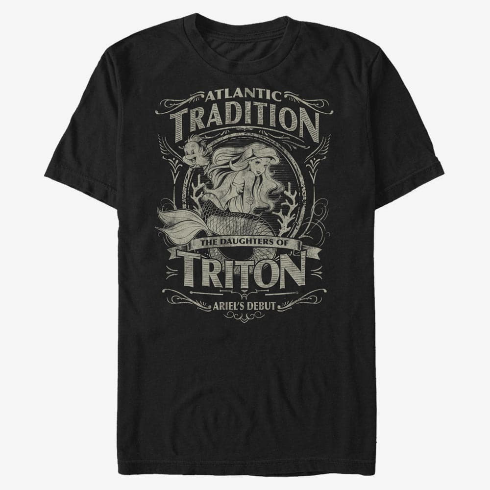 T-shirts Merch Disney The Little Mermaid - Atlantic Tradition Unisex T-Shirt Black