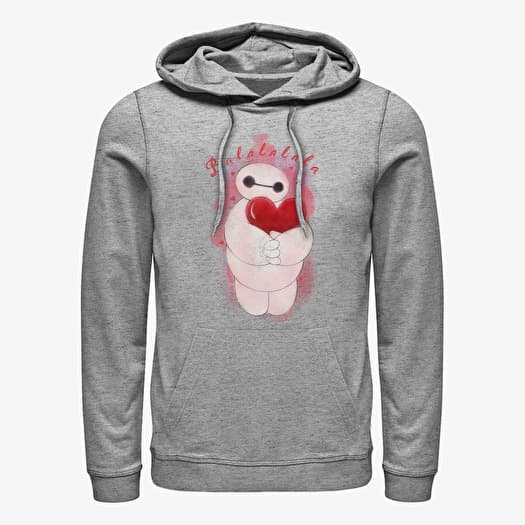Sweatshirt Merch Disney Big Hero 6 Movie - It's V-Day Unisex Hoodie Heather Grey