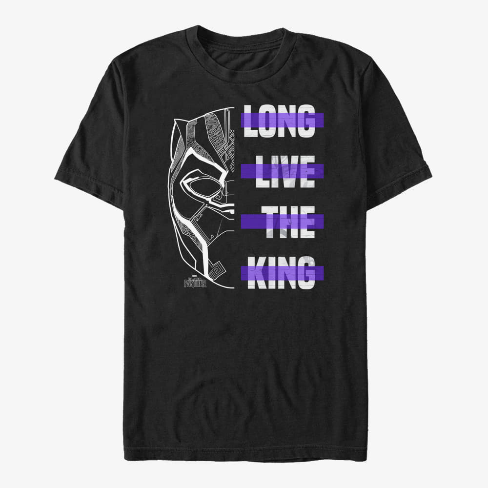 T-shirts Merch Marvel Black Panther: Movie - King Unisex T-Shirt Black