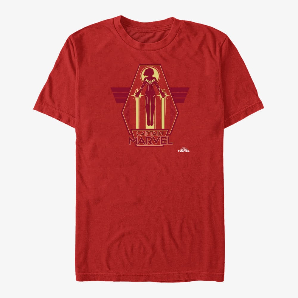 T-särgid Merch Captain Marvel: Movie - Take Flight Unisex T-Shirt Red