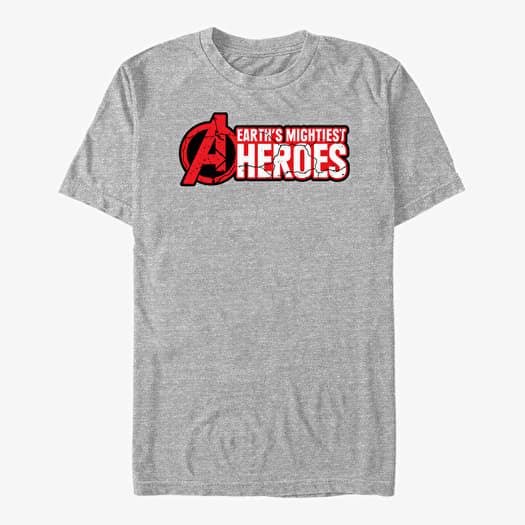 T-shirt Merch Marvel Avengers - Avenger Cracks Unisex T-Shirt Heather Grey