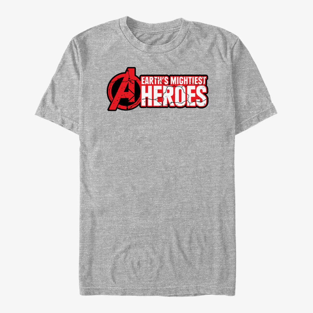 Camisetas Merch Marvel Avengers - Avenger Cracks Unisex T-Shirt Heather Grey