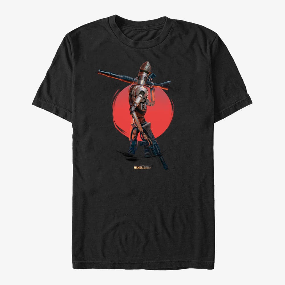 T-särgid Merch Star Wars: The Mandalorian - IG Eleven Unisex T-Shirt Black