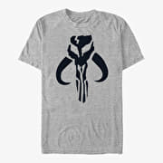 Merch Star Wars: The Mandalorian - Simple Symbol Unisex T-Shirt Heather Grey