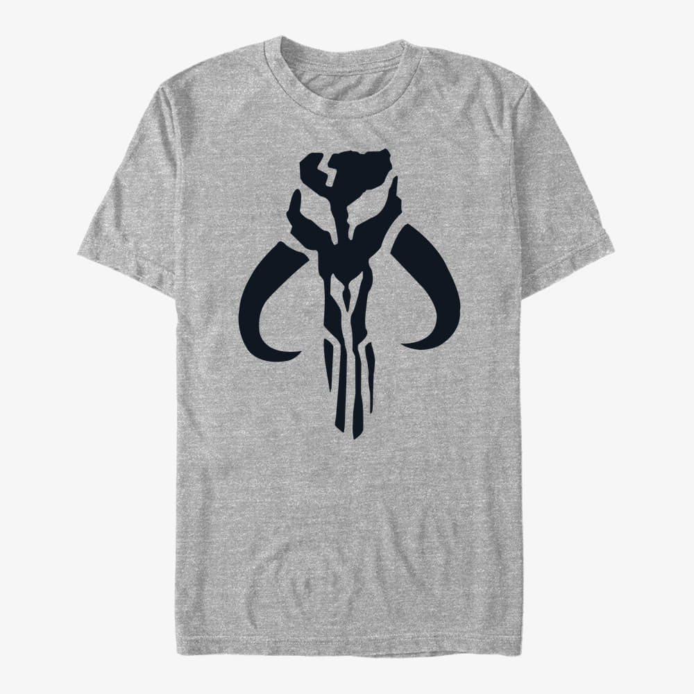 T-Shirts Merch Star Wars: The Mandalorian - Simple Symbol Unisex T-Shirt Heather Grey