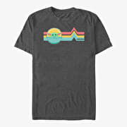 Merch Star Wars: The Mandalorian - Rainbow Child Unisex T-Shirt Dark Heather Grey
