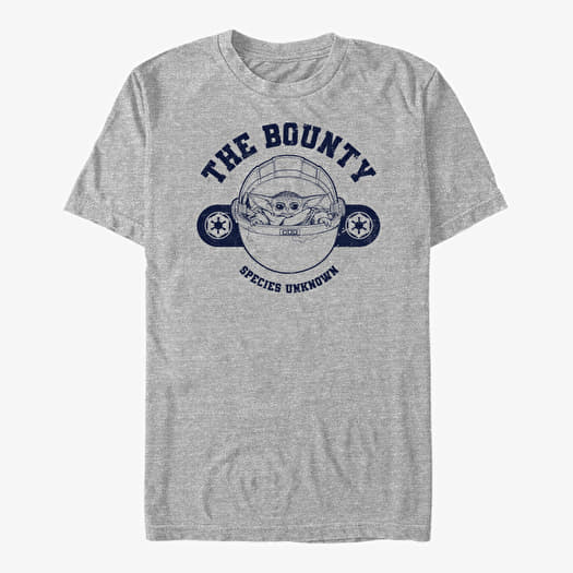 T-shirt Merch Star Wars: The Mandalorian - THE BOUNTY COLLEGIATE Unisex T-Shirt Heather Grey