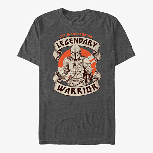 Tričko Merch Star Wars: The Mandalorian - Lone Hunter Unisex T-Shirt Dark Heather Grey