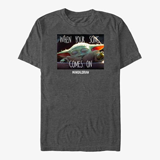 T-shirt Merch Star Wars: The Mandalorian - Song Meme Unisex T-Shirt Dark Heather Grey