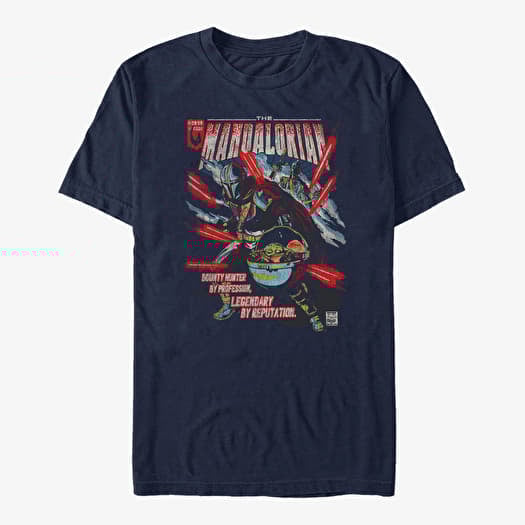 T-shirt Merch Star Wars: The Mandalorian - Mondo Mando Unisex T-Shirt Navy Blue