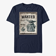 Merch Star Wars: The Mandalorian - Wanted Child Poster Unisex T-Shirt Navy Blue