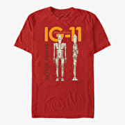 Merch Star Wars: The Mandalorian - IG Schematics Unisex T-Shirt Red