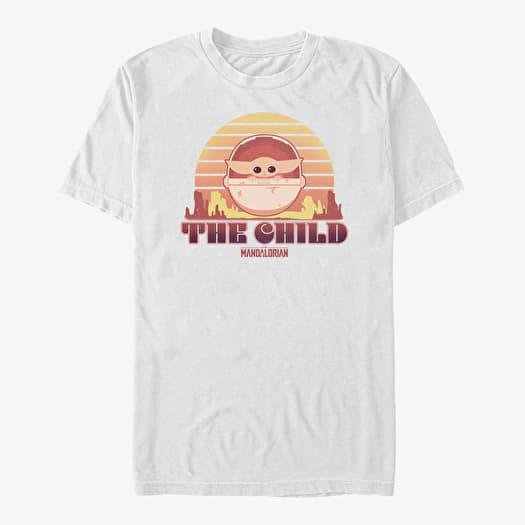 T-krekls Merch Star Wars: The Mandalorian - Sunset Child Unisex T-Shirt White
