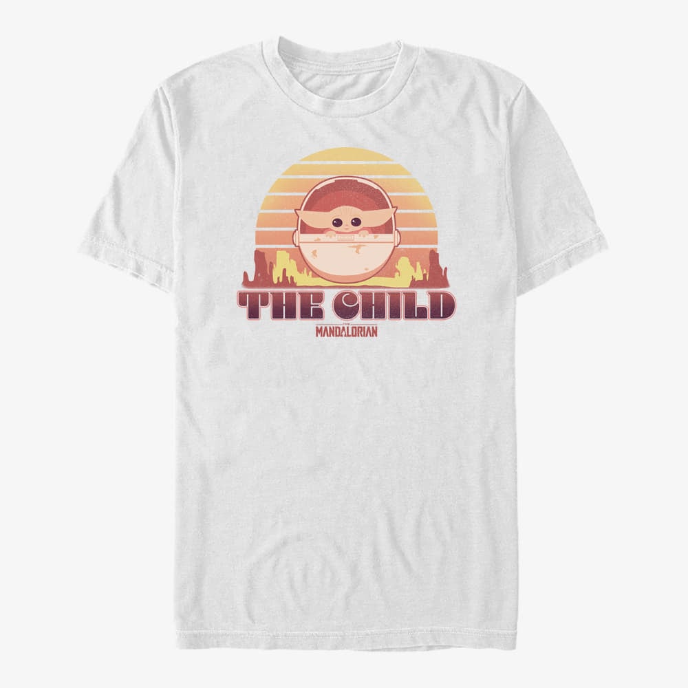 Футболки Merch Star Wars: The Mandalorian - Sunset Child Unisex T-Shirt White
