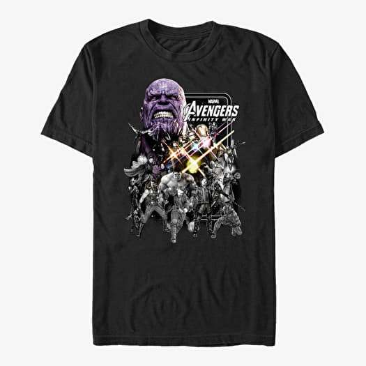 T-shirt Merch Marvel Avengers: Infinity War - Pencil Avengers Unisex T-Shirt Black