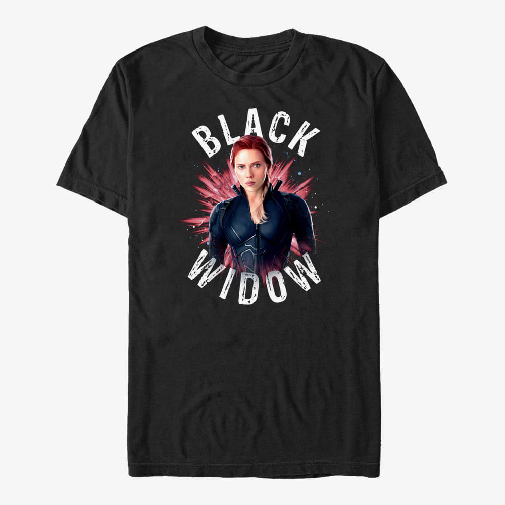Camisetas Merch Marvel Avengers Endgame - Black Widow Burst Unisex T-Shirt Black