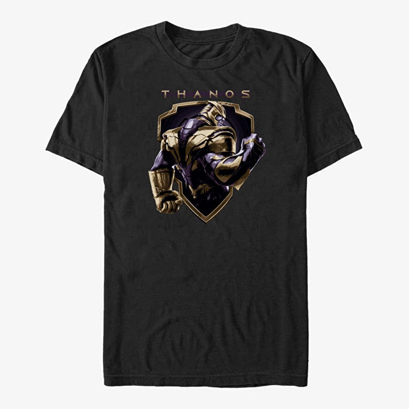 Merch Marvel Avengers Endgame - Thanos Shield Unisex T-Shirt Black