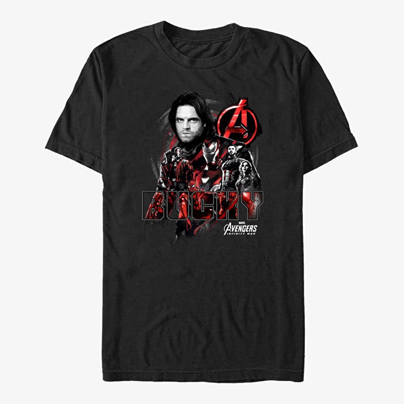 Merch Marvel Avengers: Infinity War - Bucky Crew Unisex T-Shirt Black