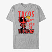 Merch Marvel Deadpool - Served Tuesday Unisex T-Shirt Heather Grey