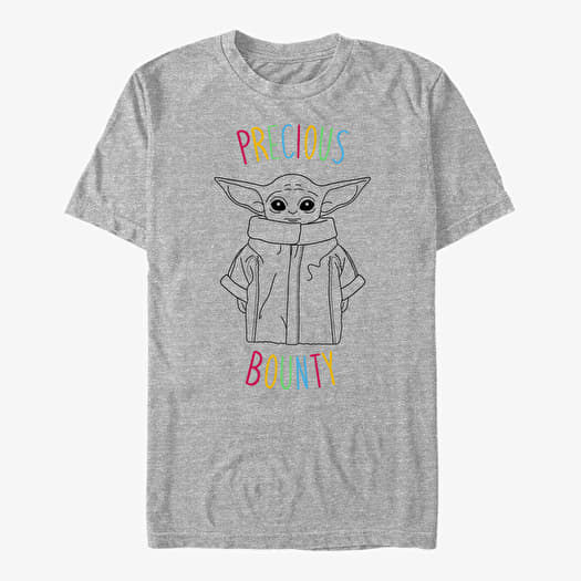 T-shirt Merch Star Wars: The Mandalorian - Precious Bounty Unisex T-Shirt Heather Grey