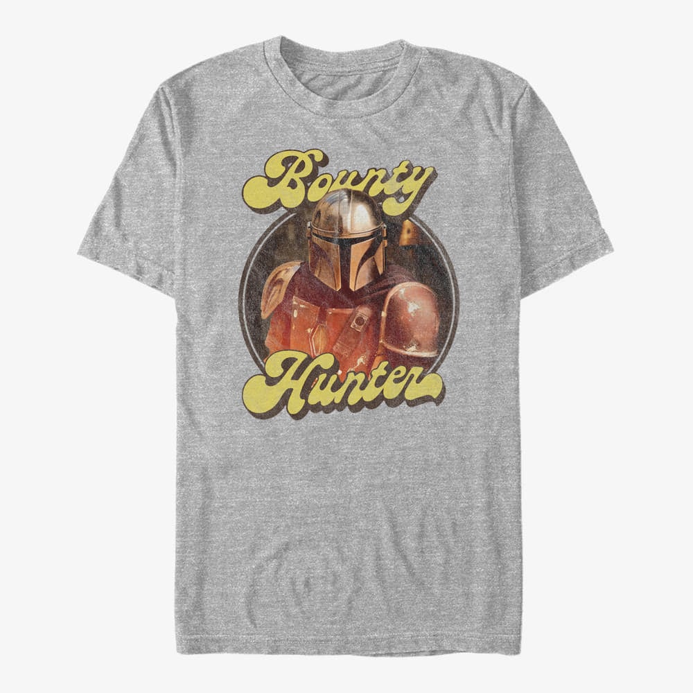 T-Shirts Merch Star Wars: The Mandalorian - BOUNTY RETRO Unisex T-Shirt Heather Grey