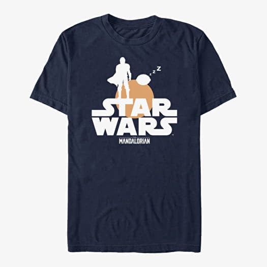 Póló Merch Star Wars: The Mandalorian - Sunset Duo Unisex T-Shirt Navy Blue