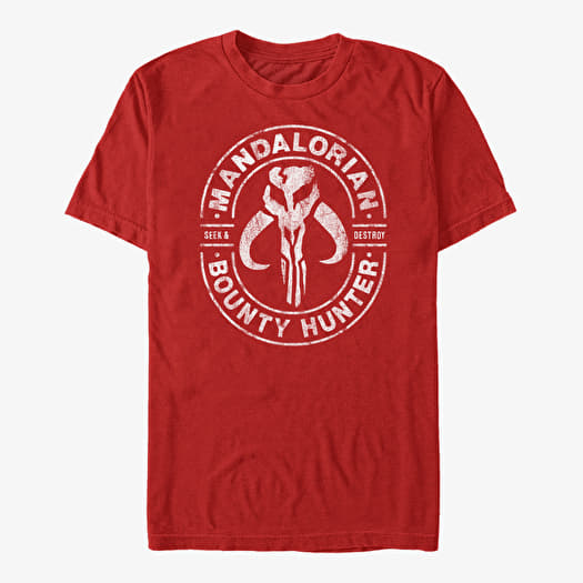 T-shirt Merch Star Wars: The Mandalorian - Gun for Hire Unisex T-Shirt Red