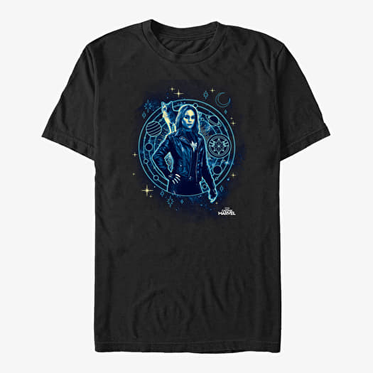 Tričko Merch Captain Marvel: Movie - Celestial Being Unisex T-Shirt Black