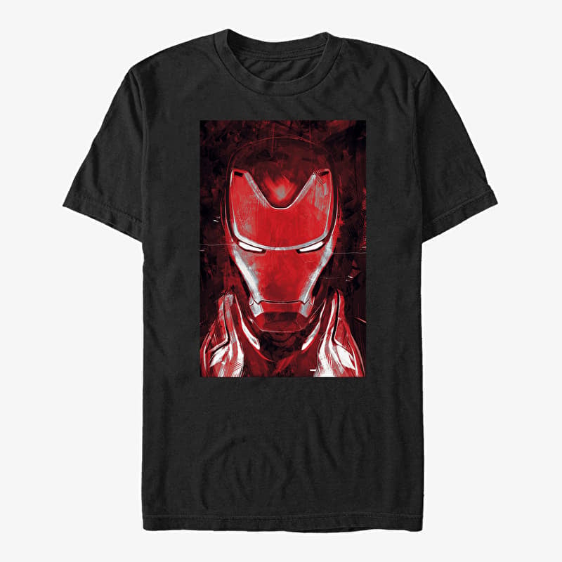 T-Shirt Merch Marvel Avengers Endgame - Red Ironman Unisex T-Shirt Black