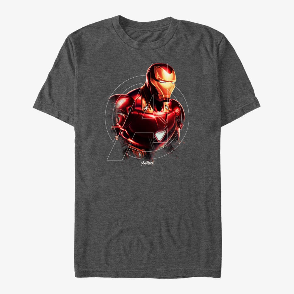 T-särgid Merch Marvel Avengers Endgame - Iron Hero Unisex T-Shirt Dark Heather Grey