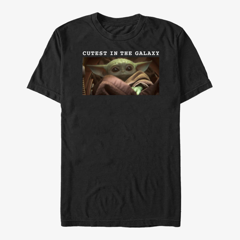 T-Shirts Merch Star Wars: The Mandalorian - Cute Yoda Unisex T-Shirt Black