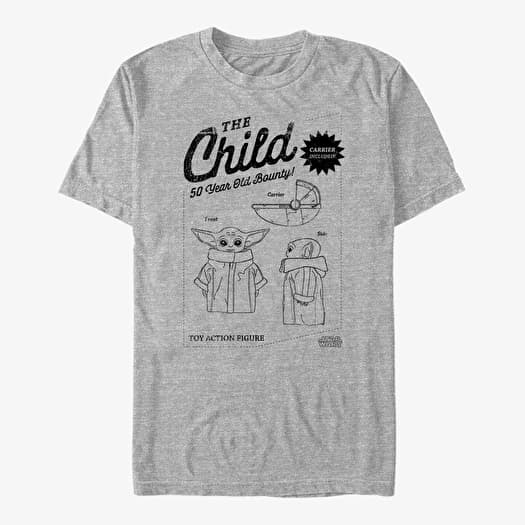 T-shirt Merch Star Wars: The Mandalorian - Toy Action Figure Unisex T-Shirt Heather Grey