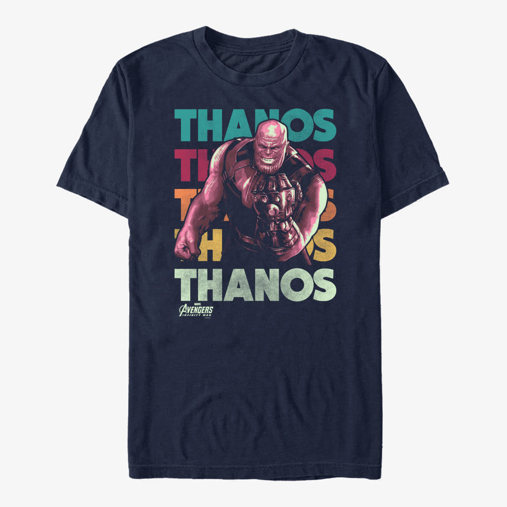 T-shirts Merch Marvel Avengers: Infinity War - 70s Thanos Unisex T-Shirt Navy Blue