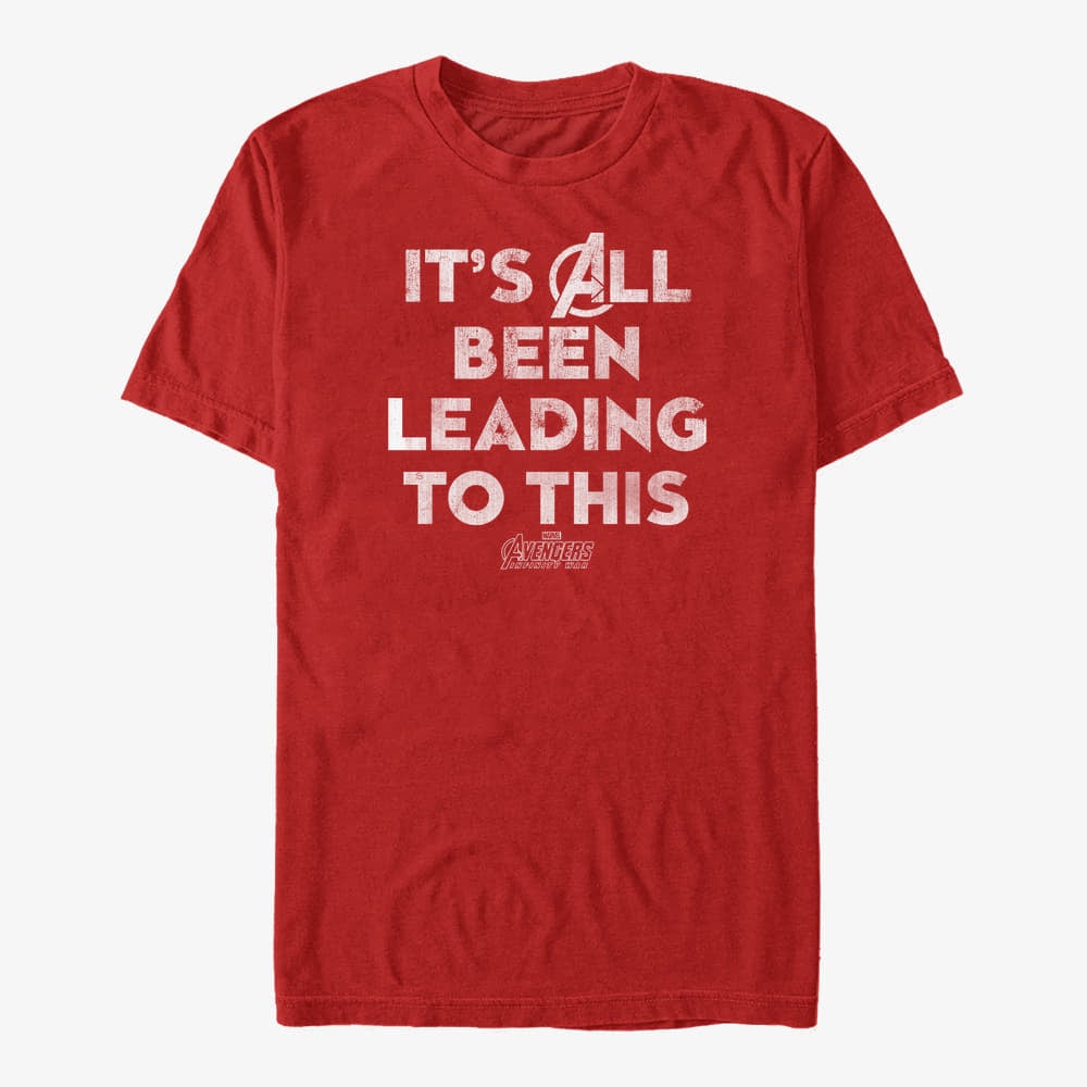 Trička Merch Marvel Avengers: Infinity War - Leading To This Unisex T-Shirt Red