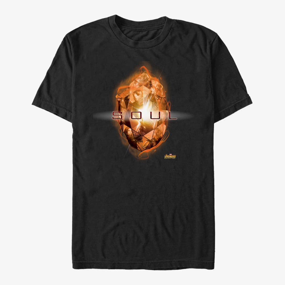 Pólók Merch Marvel Avengers: Infinity War - Soul Stone Unisex T-Shirt Black