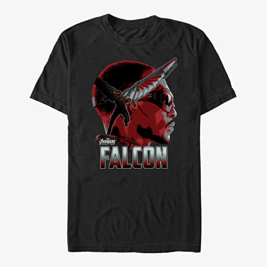 T-shirt Merch Marvel Avengers: Infinity War - Falcon Sil Unisex T-Shirt Black
