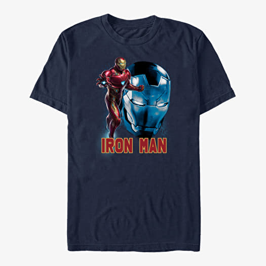 Maglietta Merch Marvel Avengers Endgame - Ironman Profile Unisex T-Shirt Navy Blue