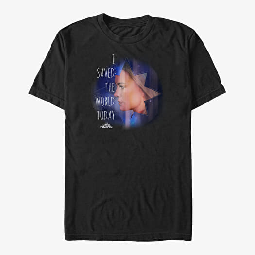 Тениска Merch Captain Marvel: Movie - Saved The World Unisex T-Shirt Black