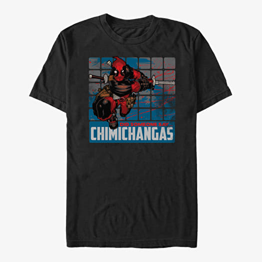 Marškinėliai Merch Marvel Deadpool - Chimichangas Unisex T-Shirt Black