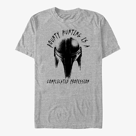 T-shirt Merch Star Wars: The Mandalorian - Complicated Profession Unisex T-Shirt Heather Grey