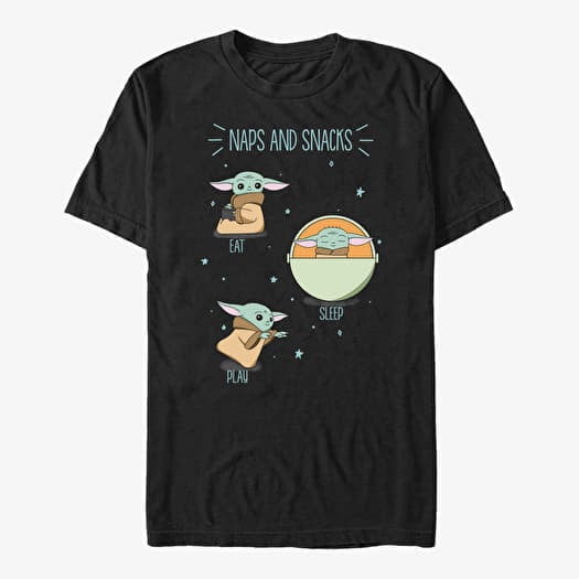 T-shirt Merch Star Wars: The Mandalorian - Snack Yoda Unisex T-Shirt Black