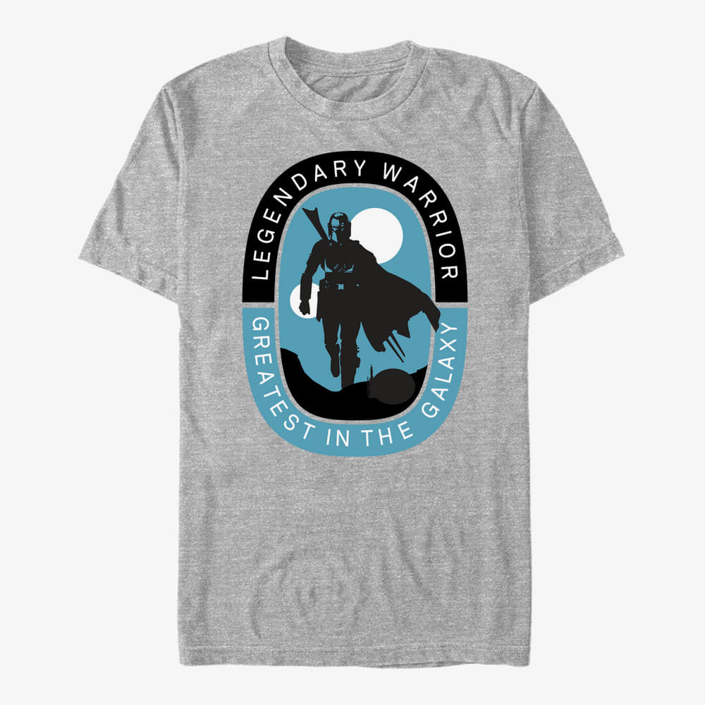 Magliette Merch Star Wars: The Mandalorian - Legendary Warrior Unisex T-Shirt Heather Grey